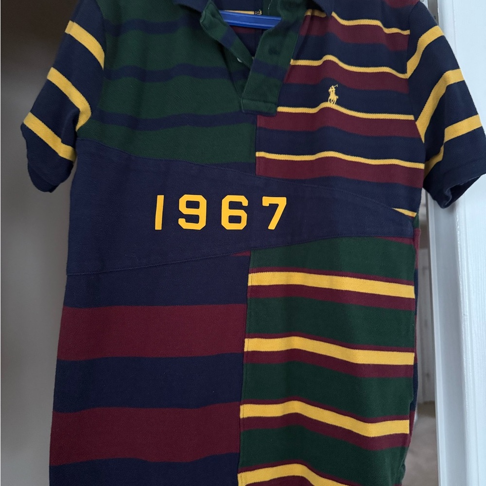 Polo by Ralph Lauren Kids Patchwork Polo - Navy, Green, Burgundy, Yellow